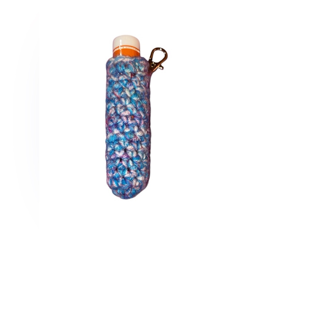 ⭐️5/$10⭐️ Handmade Crocheted Lip Balm Keychain